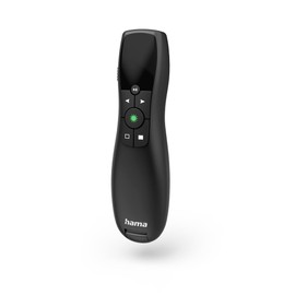 Hama Greenlight Pointer, 4-in-1 Wireless Presenter with Laser Pointer, Integrated Display