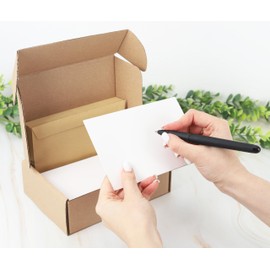 20 Pack White Blank Cards With Kraft Envelopes - 4x6 Inches Blank Cards and Envelopes, Cardstock with Envelopes, Greeting Cards, Invitation Cards, White Cards, Party Supply, for Birthday, Wedding