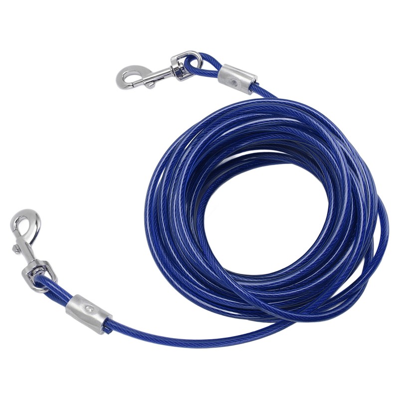 Dog Tie Out Cable Steel Wire Double Head Bite Resistant