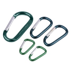 Coghlan's Multi-Pack Carabiners - 5-Pack Aluminum Clip Hooks (2 x 4mm, 2 x 6mm, 1 x 8mm) for Camping, Hiking, and Outdoor Gear - Lightweight & Durable Carabiners for Keychains, Backpacks, and Tools