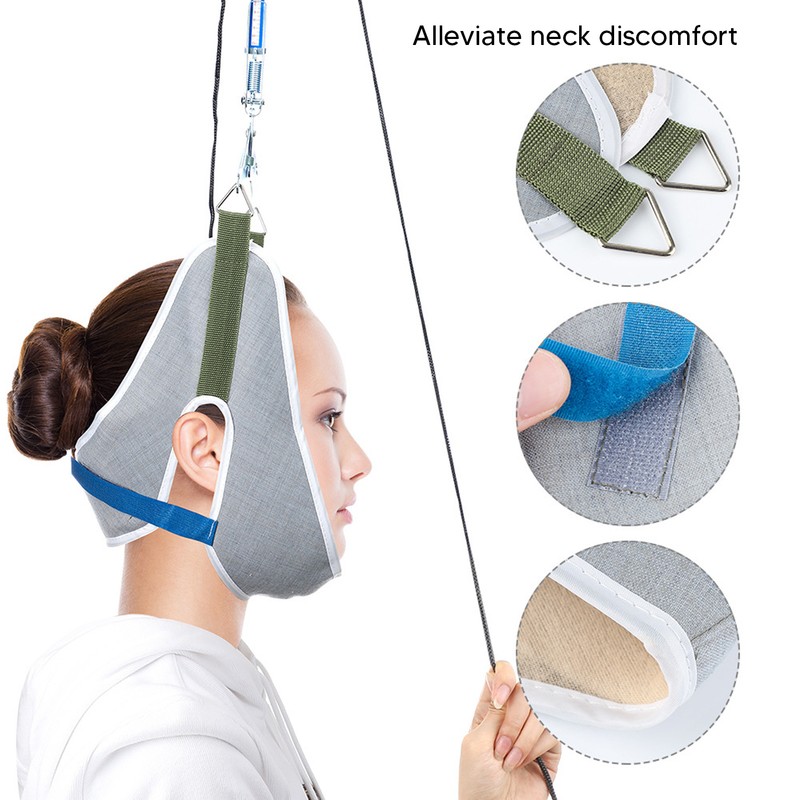 Cervical Neck Traction Device Adjust Tightness Over Door Neck Stretcher