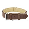 Riparo Brown Leather Dog Collar - Heavy Duty Wide Dog
