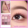 Pink Eyeshadow Palette 9 Colour Make-Up Set, Glitter Shimmer Eye