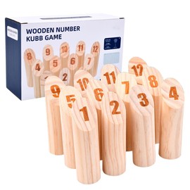 Skill Game Throwing Stick Set, Outdoor, Competitive Game, Wood, Originating in Finland, Morock, Sports, Wood Throw, Wood Toy, Camping, Leisure, Outdoor, Indoor, Indoor Recreation, Town Association