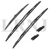 BRITPART WIPER BLADE SET FRONT & REAR & CLIPS COMPATIBLE