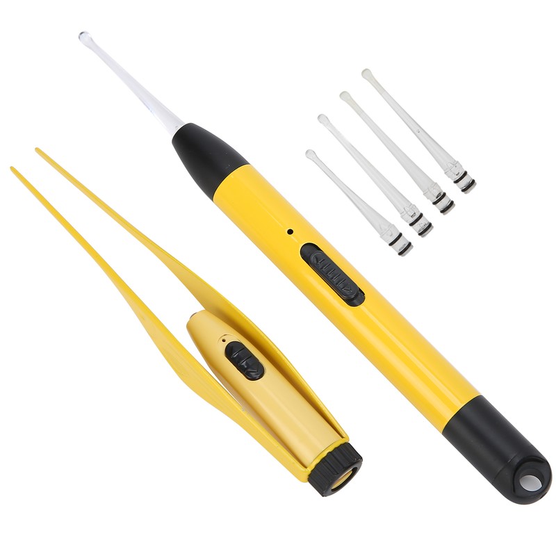 Rechargeable LED Luminous Earpick Ear Tweezers Portable Earwax Removal Cleaning