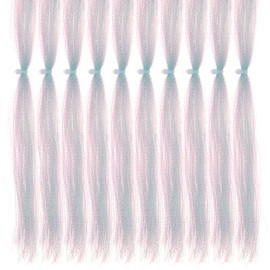 PATIKIL Crystal Flash Fly Fishing Line, 10 Pack Sparkle Fly Tying Material Kit Holographic Dry Flies Thread Supplies for Making Fishing Hook Lure Flies, Pearlescent Blue