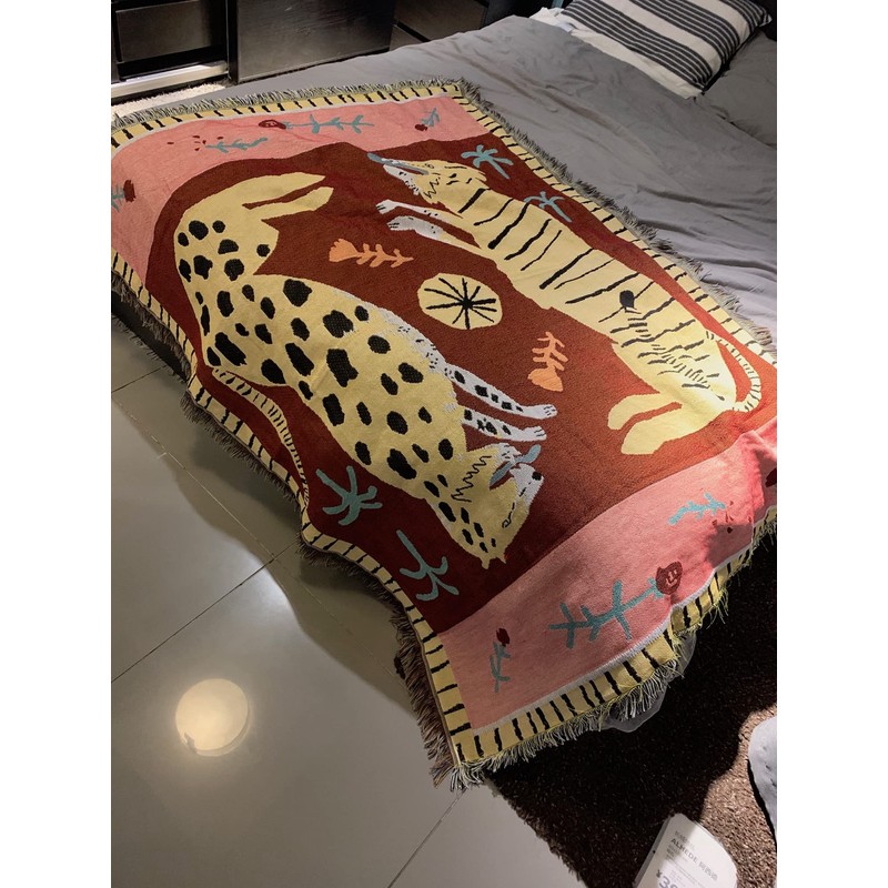 Unique Animal Pattern Leopard Tiger Pink Cheetah, Tiger, Rug Blanket
