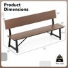 Tangkula 72” Outdoor Bench, Extra Long Patio HDPE Bench for