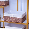Rectangular Woven Seagrass Storage Bin with Handle,Kingwillow. (water hyacinth, Large)