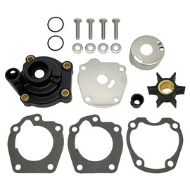 A.A Water Pump Impeller Housing Kit Replacement for Johnson Evinrude 35 HP - 0391631, 0388891, Black, Silver