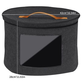 Tostyles Hat Storage Box and Universal Travel Hat Box with Dust Proof Lid Collapsible Cowboy Hat Organizer for Hat and Clothes Storage