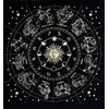 Indian Consigners Gold Zodiac Altar Tarot Table Cloth Witchcraft Spread