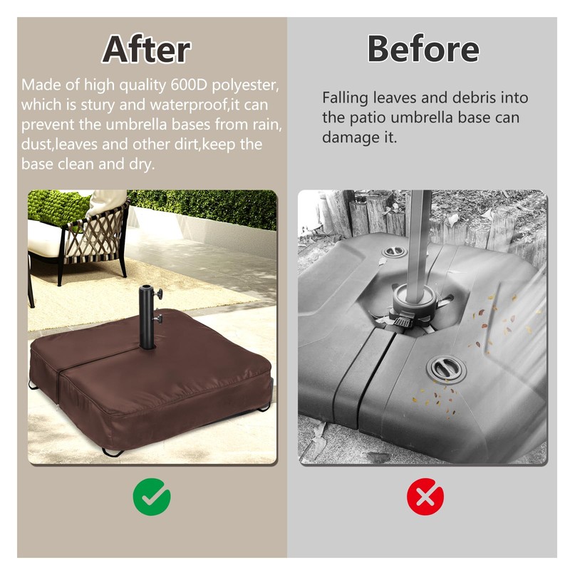 Rileytee Patio Umbrella Base Cover,Outdoor Heavy Duty 600D Waterproof Anti-UV