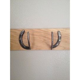 Rustic Horseshoe Towel Hooks for Bathrooms, Key Holder for Wall, Coat Rack Wall Mount - Half Hook Hanger - 4 Hooks 8 Nails - The Heritage Forge
