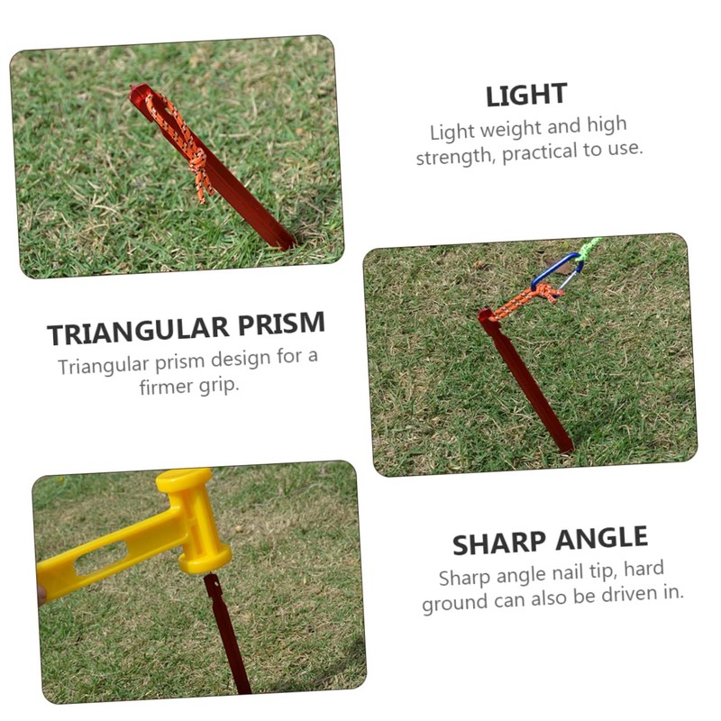 Totority 5pcs Durable Tent Nails Pins Portable Design for Camping
