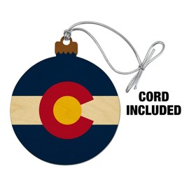 GRAPHICS & MORE Colorado State Flag Wooden Christmas Tree Holiday Ornament