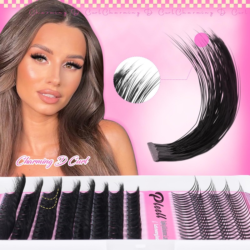200D Lash Clusters with Spikes Thick Eyelash Clusters Volume Cluster