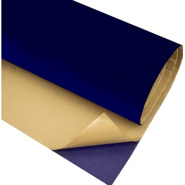 Self Adhesive Felt Fabric, Soft Velvet Drawer Liner, DIY Velvet Fabric for Art & Crafts, Jewelry Box Felt Liner, Solid Color Felt Wallpaper 17.7" x 158"(Blue)