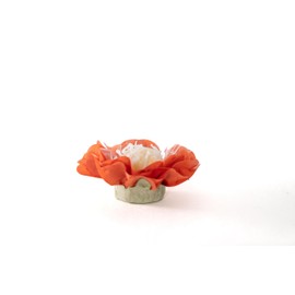 Handmade Paper Truffle Cups | Truffle Liners | Truffle Wrappers | Fominhas | Candy cups for chocolate | Forminhas de Brigadeiro | Candy liners - Pack of 20 - (Paper, Orange)