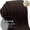 W&M Solid Color Washable Pointed Knit Tie, Necktie, 2.2 inches