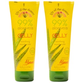 Lily of the Desert Aloe Vera Gel Pack of 2 Sunburn Relief Skin Moisturizer 8oz