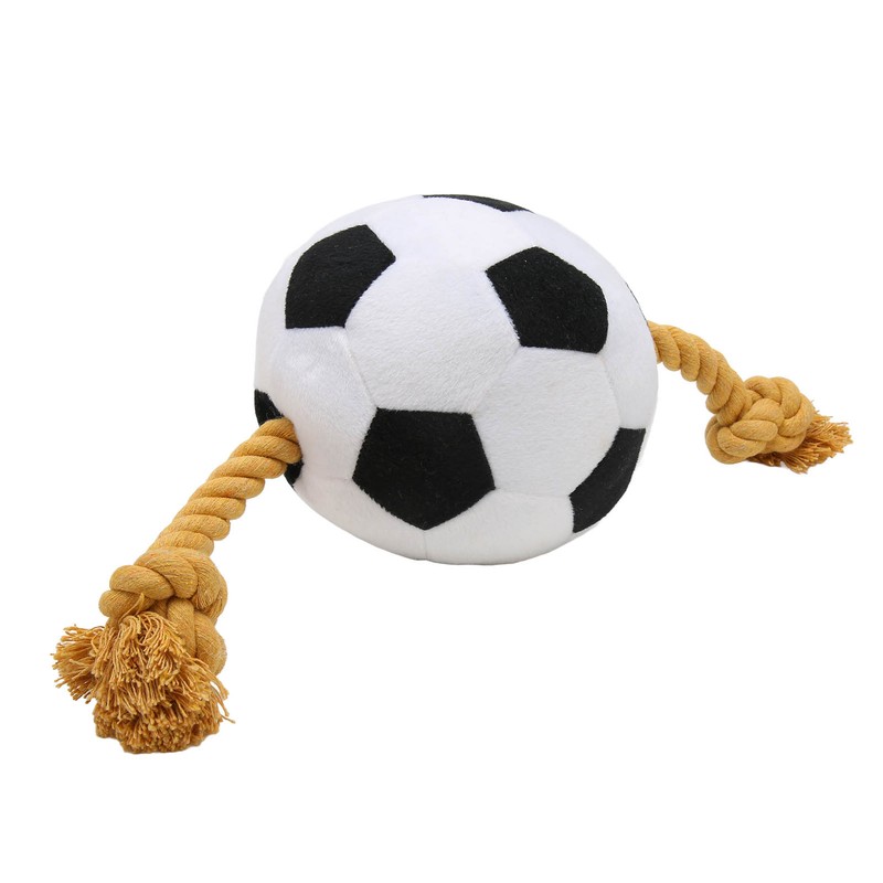 Football Dog Toy Outdoor Interactive Fun Cotton Rope Football Puppy