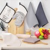smiry Cotton Kitchen Dish Towels, 12" x 12", 6 Pack