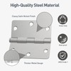 HOSOM 6 Pack Brushed Nickel Door Hinges 3.5 Inch with