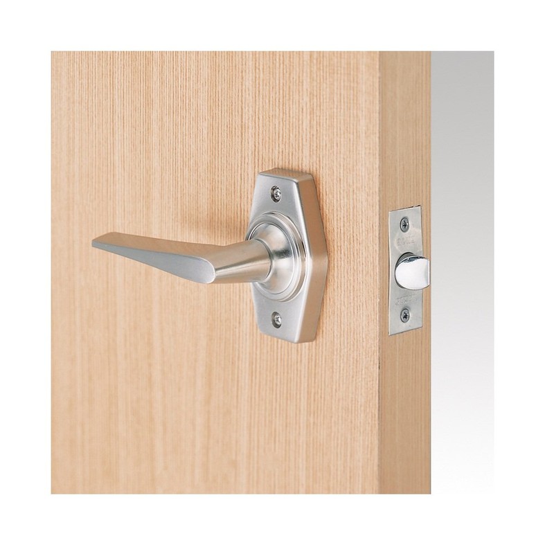 Kawaguchi Giken Home Lever Lock, Color: Nickel, HL-1N 空錠 BS60
