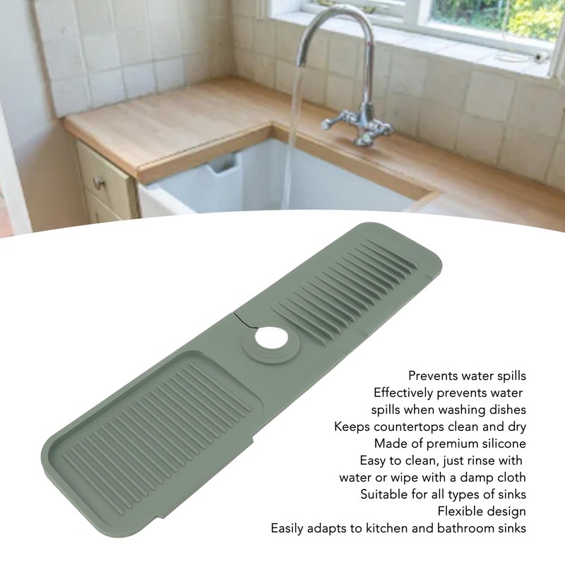 Sink Faucet Mat Silicone Draining Function Faucet Handle Water Catcher
