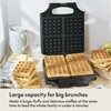 BELLA Classic Waffle Iron, 4 Square Belgian Waffle Maker, Non-stick