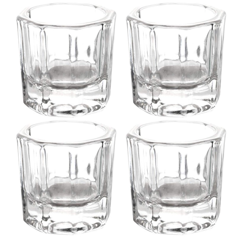 4 Pieces Acrylic Dappen Dish Nail Dapping Dish Nail Powder