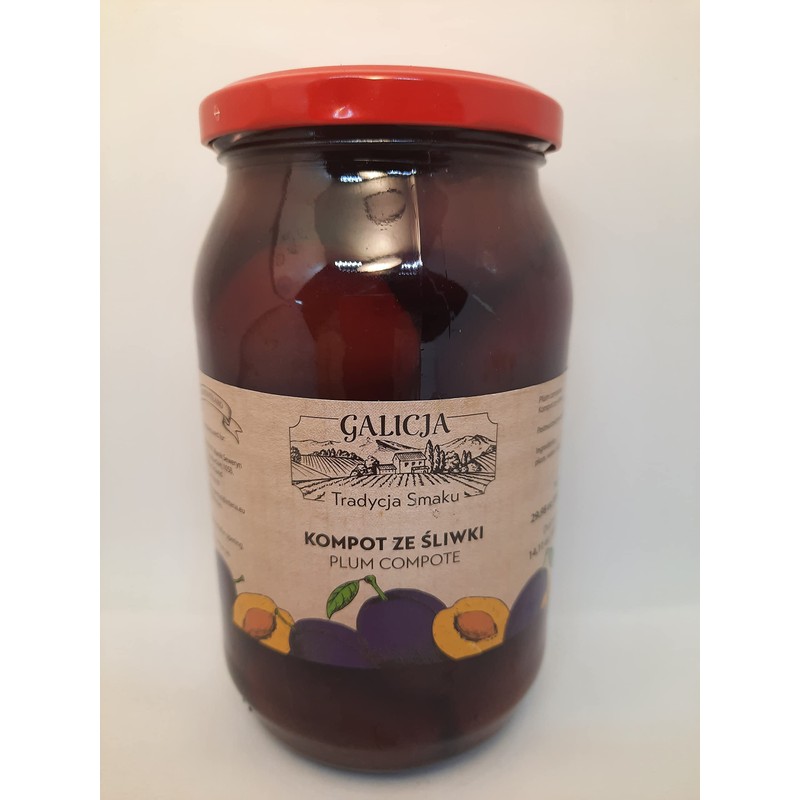 2 Pack Galicja Plum Compote Glass Jar GMO Free 29.98