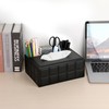 BTSKY PU Leather Household Office Rectangular Tissue Box with Remote
