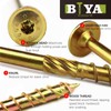 Lag Screws,1/4" x 3-1/4" Structural Screws, 50pcs Construction Lag Screws