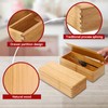 Wooden Cutlery Box with Lid, Silverware Utensil Holder Japanese Spoon
