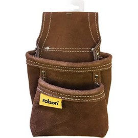 Rolson 68150 Twin Pocket Leather Nail Pouch