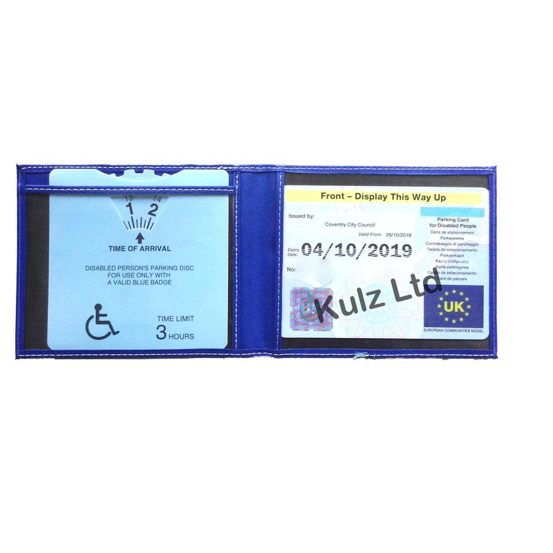 Disabled Parking Badge Holder Protector Cover Wallet PU Leather In