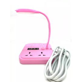 ArgenMex Lámpara De Escritorio Led Niñas Con 4 Salidas/tomas Y 3 Usb