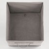 mDesign Small Fabric Collapsible Organizer Cube Bin Box with Front