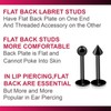 bodyjewellery 2pcs 16g 8mm Lip rings Black Titanium Monroe Bites