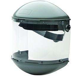 Fibre-Metal by Honeywell FM500DCCL Clear Visor Noryl Chin Guard 7" Crown Size Ratchet Dual Crown High Performance Face Shield System