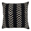 SARO LIFESTYLE Chevron Design Pillow Cover, Black, 18"