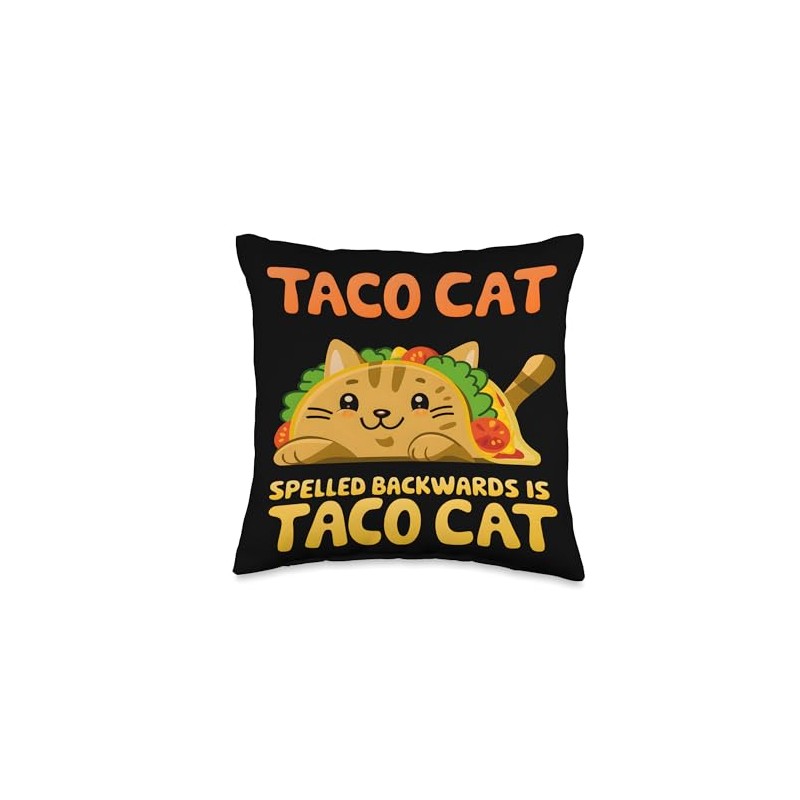 Funny Tacocat Spelled Backward Is Tacocat Mexican Taco cat Throw