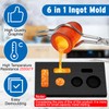 Hysagtek 9 Pcs Crucibles for Melting Metal Kit - Graphite