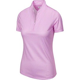 Greg Norman Men's Ml75 2below Palm Tree Foulard S/S Zip Polo Short Sleeve, Bloom, X-Small