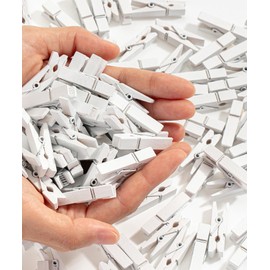 Mr. Pen- Wooden Clothes Pins, Natural Wood, 132 pcs, 1.4 Inch, White Mini Clothes Pins for Hanging Clothes, Small Clothes Pins Wood, Clothing Pins, Mini Clothespins for Photos, Small Clothes Pin