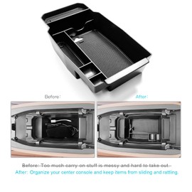 CDEFG 2023 2024 2025 CX-50 Center Console Organizer Tray for 2023 2024 2025 Mazda CX-50 Middle Console Armrest Storage Box 2023 2024 2025 CX50 Accessories(Black)