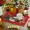 Artoid Mode Snowman Tree Gingerbread Red Christmas Placemats Set of